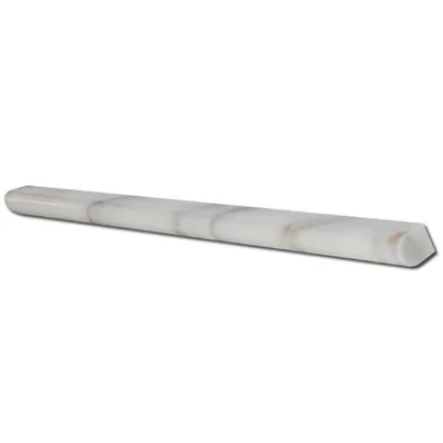 12" x 0.75" Honed Marble Pencil Liner Tile Trim in Honed Calacatta Gold