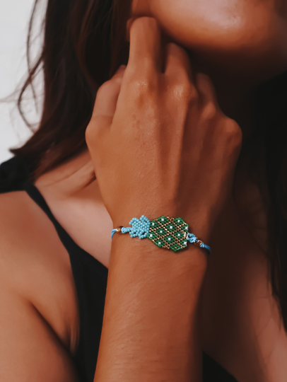 Pineapple Miyuki Bracelet, Multi Color Beaded Woven Fashion Rice Beads Handmade Colorful Bracelet