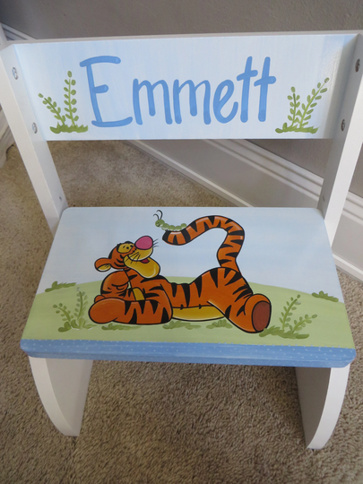 Personalized Chair Step Flip Stool Wonderful Things About Tiger