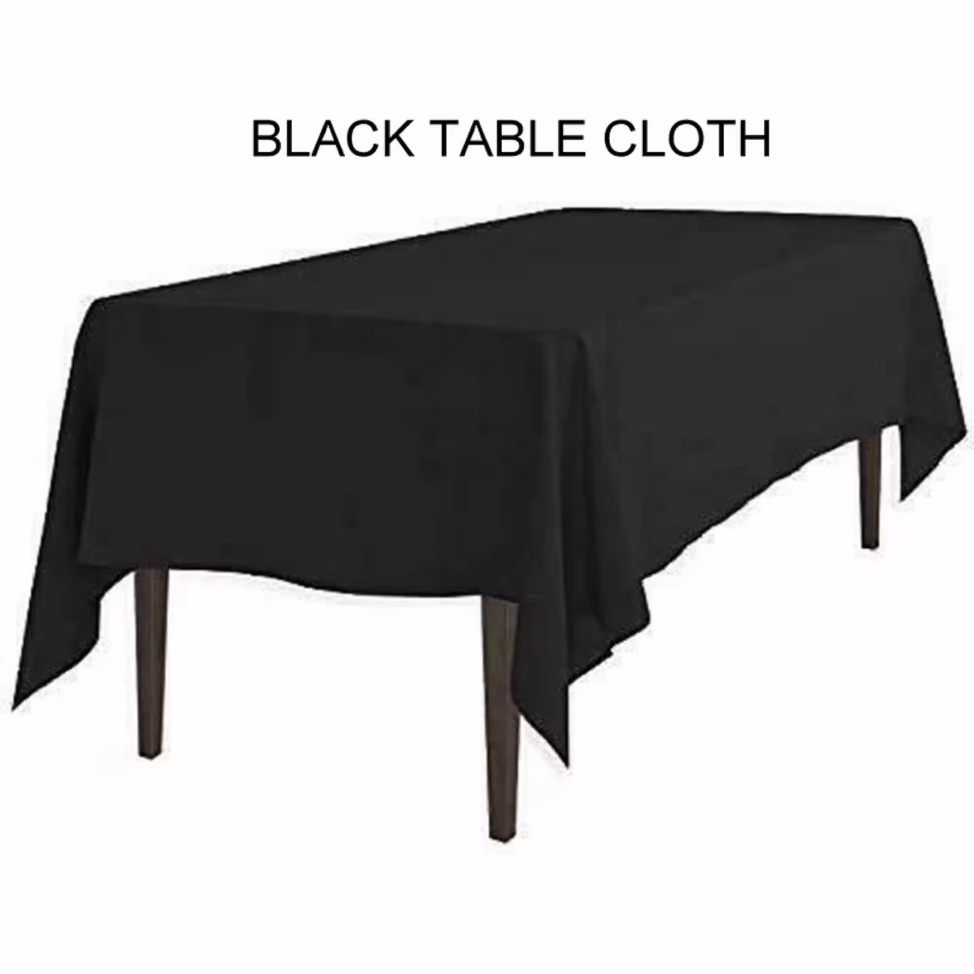 Rectangle Tablecloth Table Cover Cloth Black Satin Banquet Wedding Party Plain Tableware Christmas Halloween