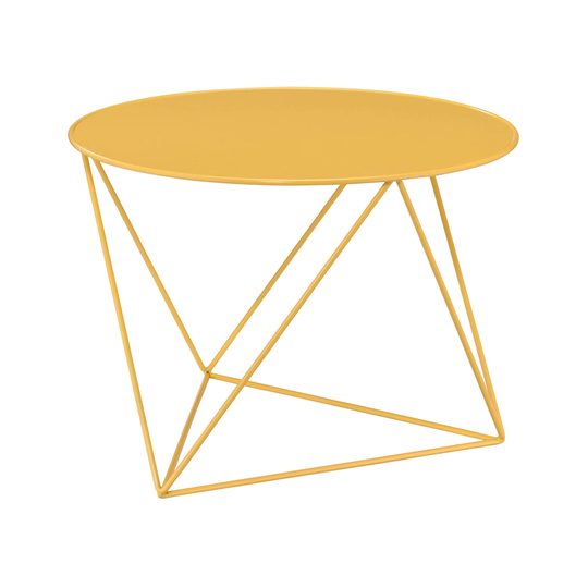 ACME Epidia Round Accent Table in Yellow