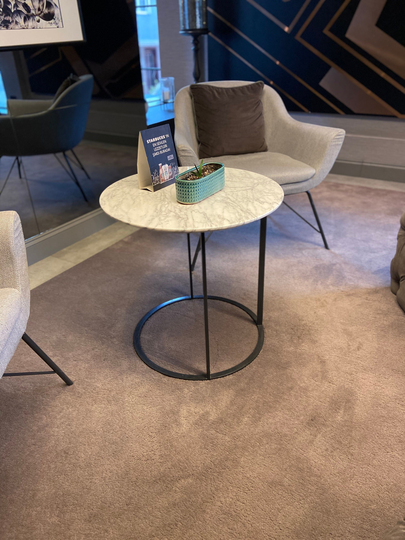Ergonomic Marble Ends Table, Coffee Table Decor, Modern Living Room Furniture