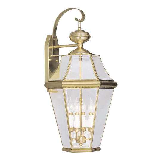 Giuseppe Lighting Four Light Outdoor Wall Lantern Georgetown Polish - Exact Size