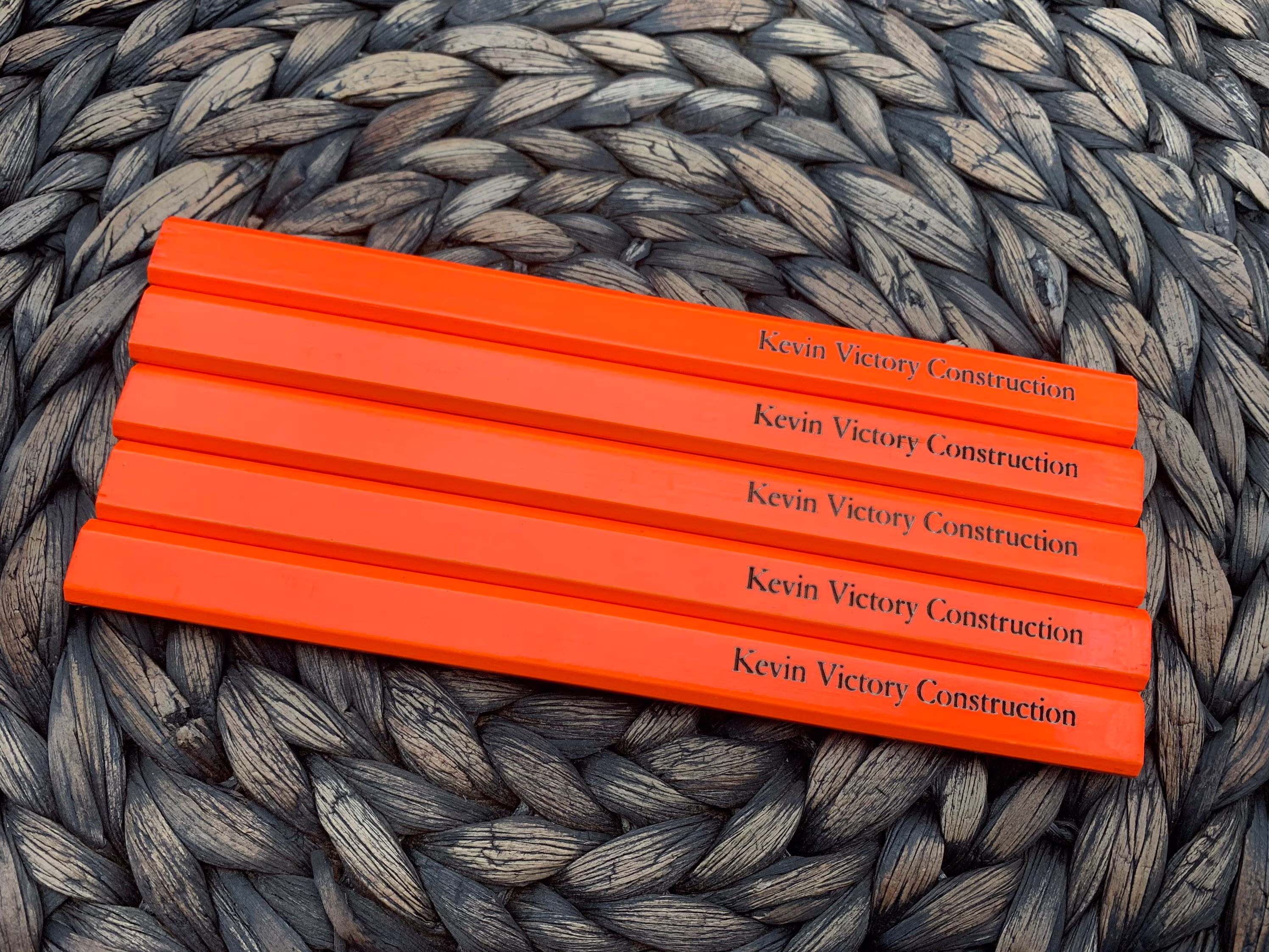 Personalized Carpenter Pencil, Gifts For Dad, Gift Builder, Contractor Gift, Workshop Flat Pencil