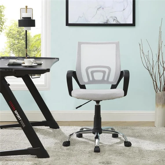 Mesh Mid-Back Height Adjustable Swivel Office Desk Chair w/ Armrest, Caster Wheels, Ergonomic Executive Rolling Chair