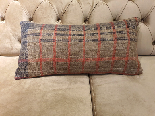 12x24 Inc Sofa Cushion, Brown Pillow Case, Turkish Pillow, Bedroom Pillow, Kilim Pillow, Wool Case Cover
