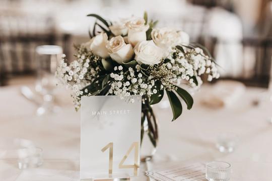 Custom Acrylic Table Name & Numbers | Wedding Special Event Reception Decor