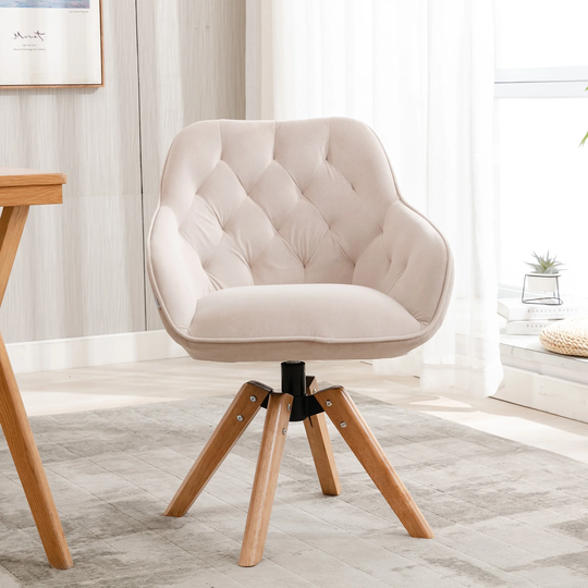 Mid Century Modern Accent Chair with Arms, Upholstered Desk Chair