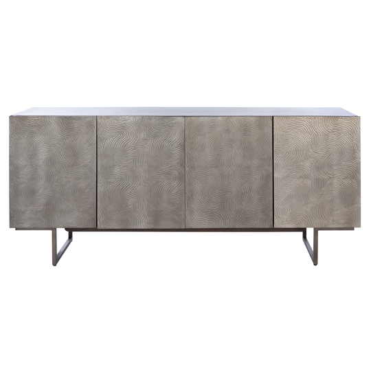 SAFAVIEH Couture Boone Abstract Wave 4-Door Sideboard - 67.5" W x 19" L x 30" H