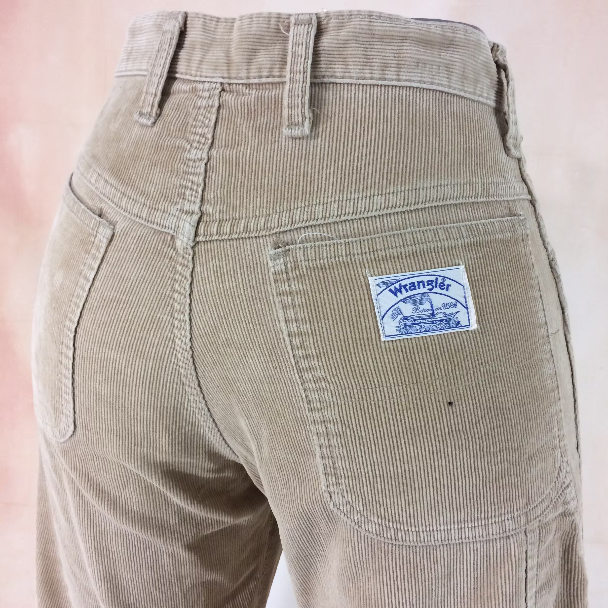 Size 26 Vintage Wrangler Corduroy Jeans Utility Denim Pants Painters Work Wear High Waist Loose Straight Rodeo Riders