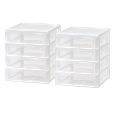 Peter Desktop Organizer Plastic 4 Drawer Storage Chest