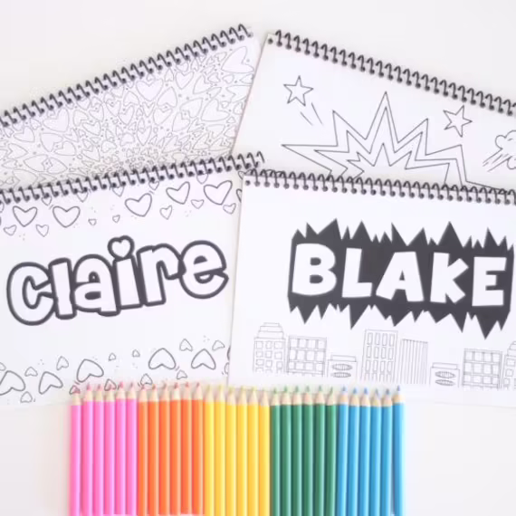 Personalized Kids Color Books - Children's Coloring Books Gift For Birthdays & Holidays Toddler Travel Activity