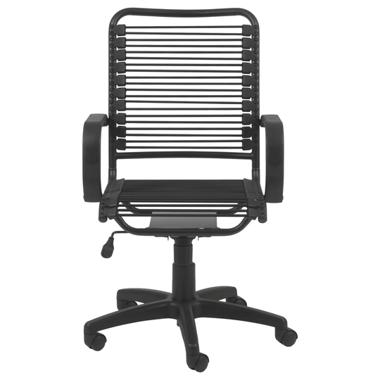 Graphite Black Bungie Cord/ Steel Office Chair