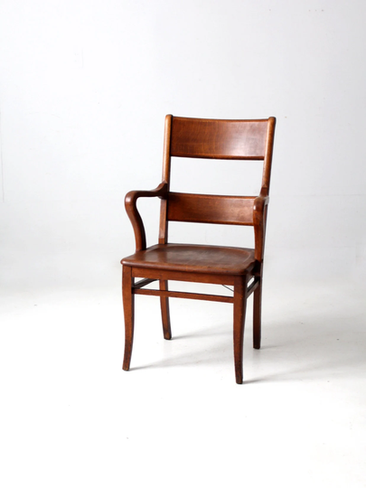 Antique Oak Office Chair