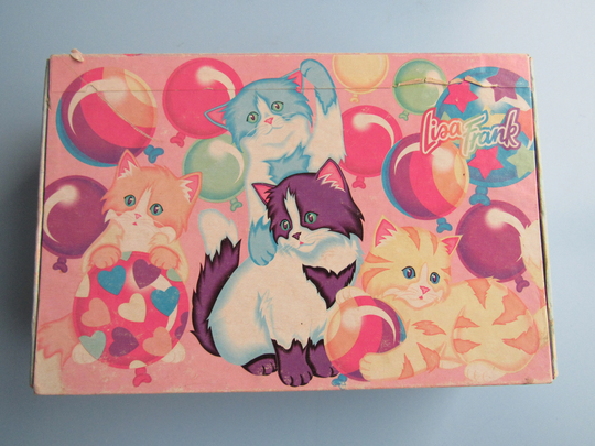 Vintage Lisa Frank Cat School Box Pencil General Company Free Shipping