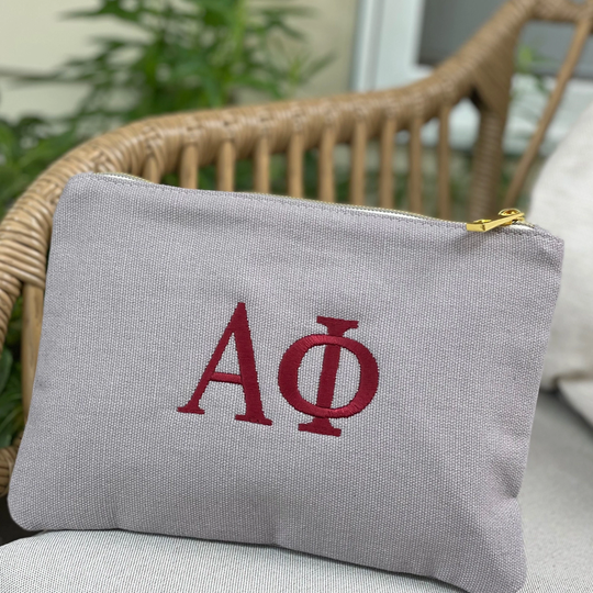 Alpha Phi Cosmetic Bag - Pencil Charger Gift Sorority