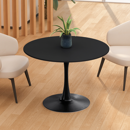 42.12"Modern Leisure Coffee Table with Round Wood Table Top
