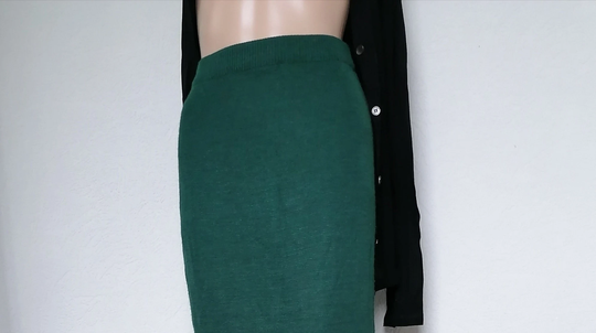 Vintage Angelo Tarlazzi Emerald Green Knit Pencil Skirt