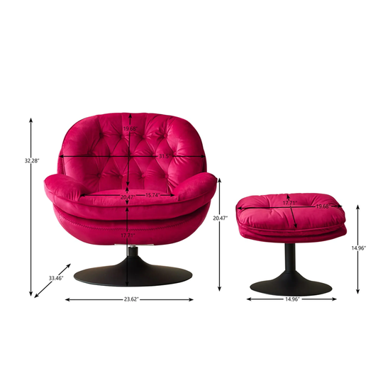 Swivel Leisure Chair Lounge Chair velvet Sofa Chair