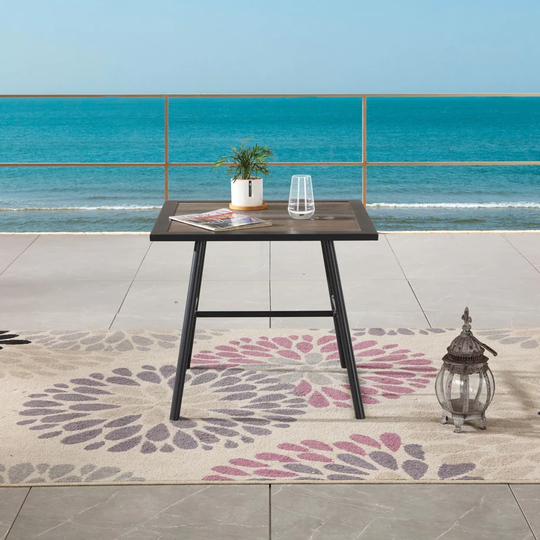 Patio Festival Outdoor Metal 25.2" Dining Table