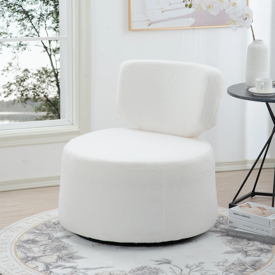 Swivel Chair with Wood Frame