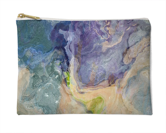 Makeup Bag, Cosmetic Bag Or Accessory Organizer, Pencil Case, Stocking Stuffer, in Blue, Purple, Beige, Emergence
