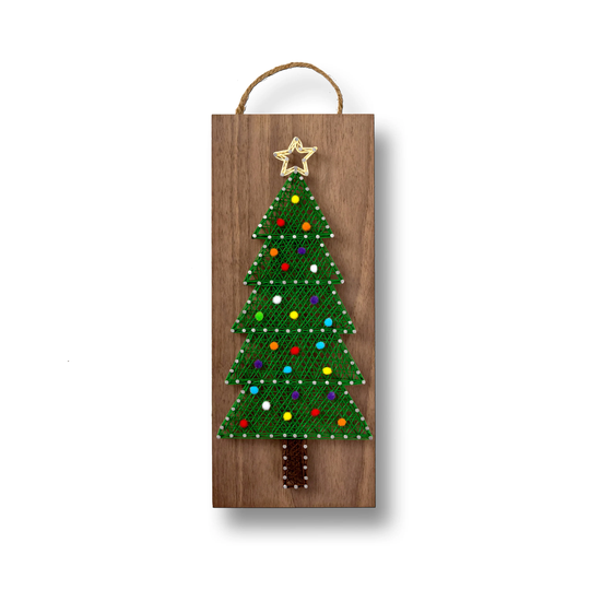5" X 12" Christmas Tree String Art Kit | Diy Adult Holiday Craft Project