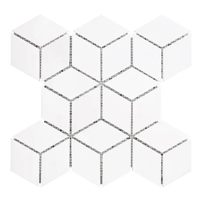 Bianco Dolomite Marble Random Mosaic Wall & Floor Tile
