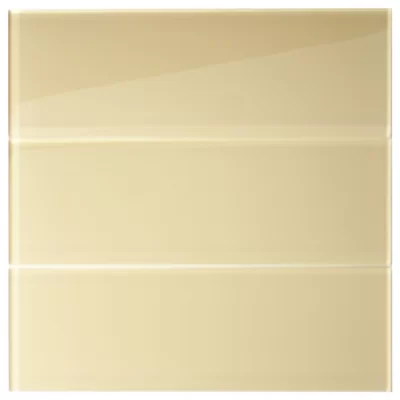 Earth 4" x 12" Glass Mosaic Tile in Khaki