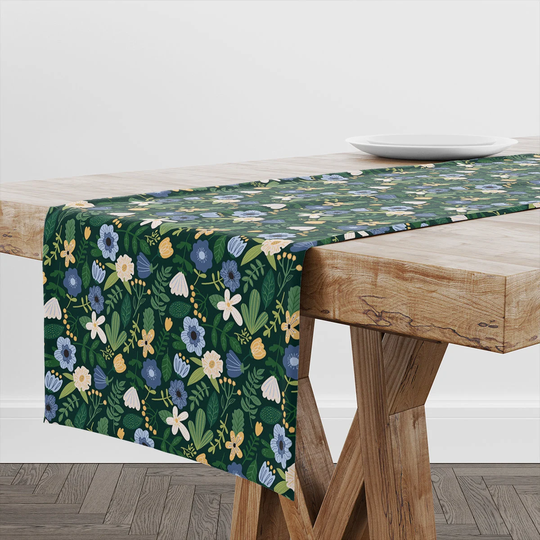Table Runner Green Garden | Unique Design Decor High Quality Textile & Print Made in Eu