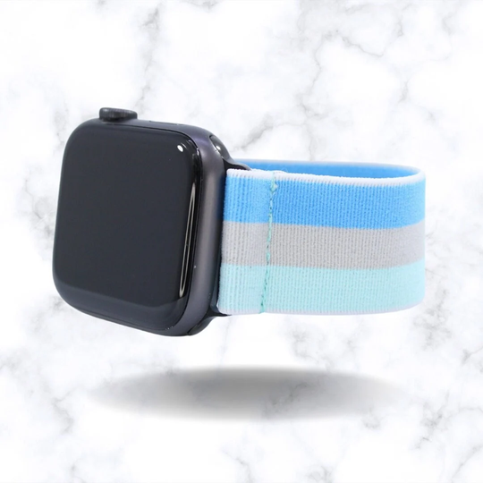 Elastic Watch Band For Apple - All Series | Models 1 8, Se, Ultra| Baby Blue Pink Mint Pastel