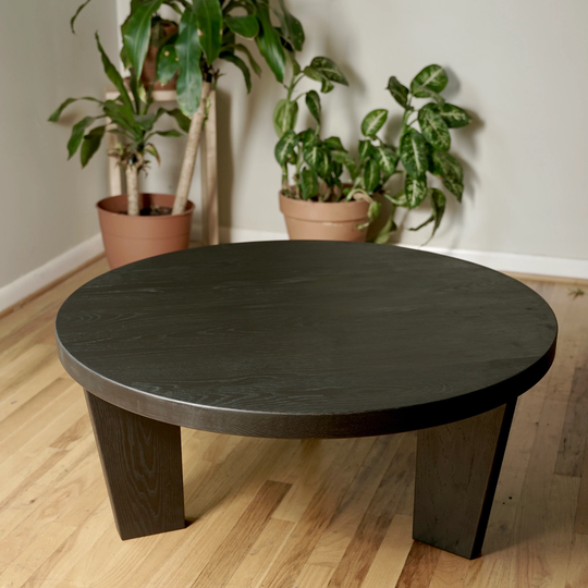 Charcoal Round Chunky Coffee Table