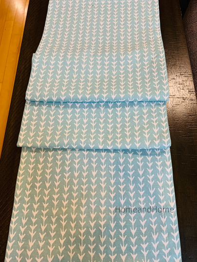 Spa Blue Buffalo Check Table Runner. Holidays Weddings Party Designer Fabric Snowy Blue 12 X 72 Runner Farmhouse