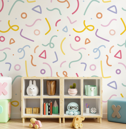 Color Strips Wall Sticker, Decal, Geometric Shapes Stickers, Wall Decal, Stickers
