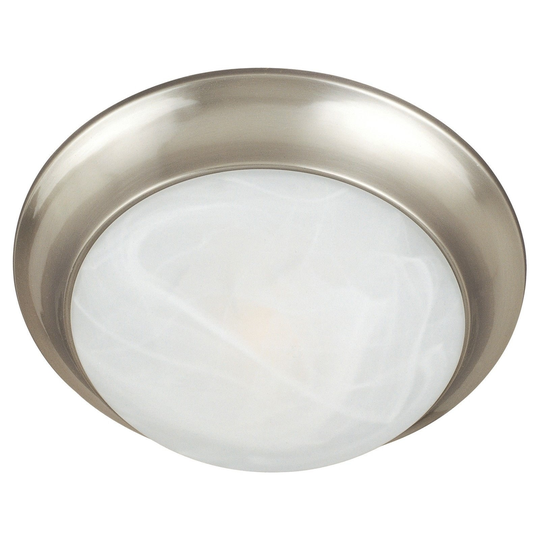 Maxim Marble Shade 1-light Nickel Essentials 5850 Flush Mount Light