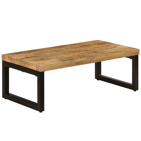 Coffee Table 39.4"x19.7"x13.8" Solid Mango Wood and Steel