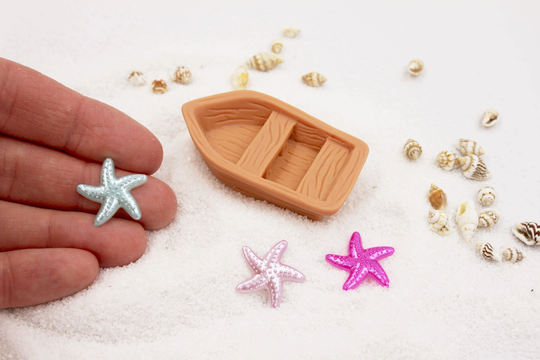 Starfish - Miniature Plastic Colored Star Fish For Zen Garden Set Of 3 Or 6 Choose From 12 Color Styles, Fairy Terrarium Beach