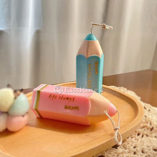 Creative Pencil Candle Mold-Cute Silicone Mold-Pillar Mold-Silicone Mold For Wax-Silicon Mold-Scented