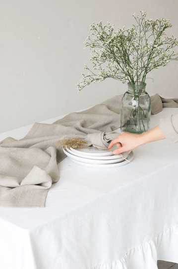 Soft Washed Linen Table Runner in Different Colors/Custom Size Runner/Natural Decor/Free Shipping