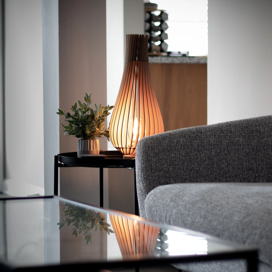 Droplet Wood Table Lamp/Modern Shade Housewarming Gift /Christmas Gift Wedding Graduation
