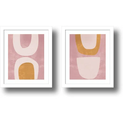 Sedgwick Custom Sun Temple I & II by Melissa Wang - 2 Piece Picture Frame Painting Print Set on Paper