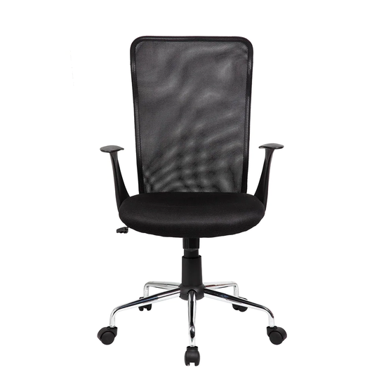 Mobili Medium Back Mesh Assistant Office Chair, Black