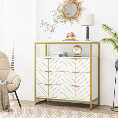 Khushal 6 Drawer 37.8" W Double Dresser