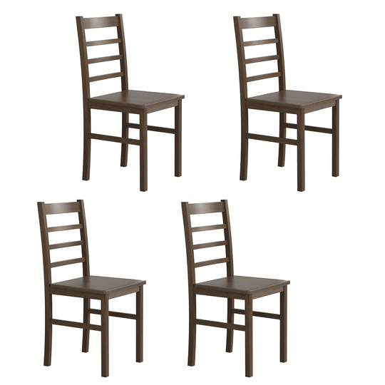 Set of 4 Dining Chairs Sturdy Wooden Kitchen Room Chairs