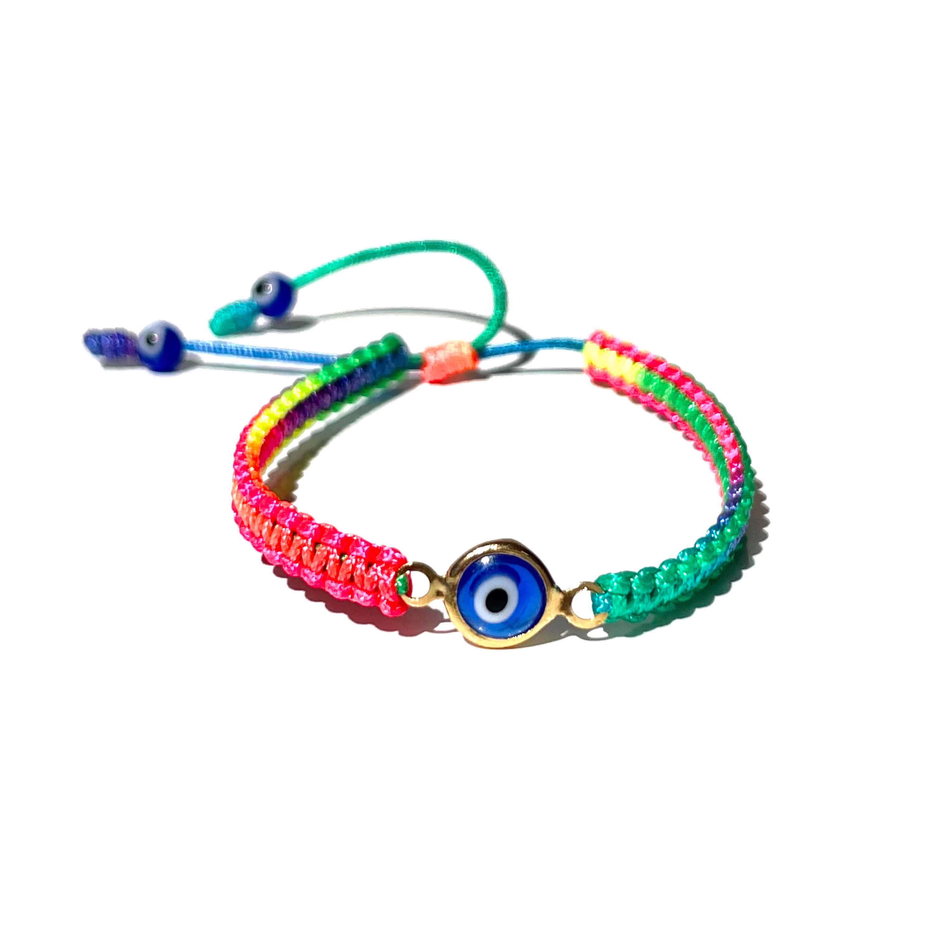 Colorful Evil Eye Bracelet in Gold-Filled For Women, Kids, Toddlers Sizes, Waterproof