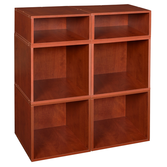 Noble Connect Storage Set- 4 Full Cubes/2 Half Cubes- Cherry