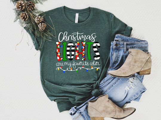 Christmas Lights Are My Favorite Color, Merry Shirt, Best Friend Gift, Family Pajamas, Funny Shirt