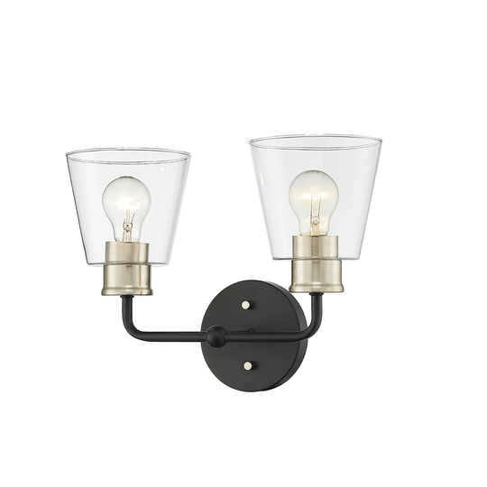 Millennium Lighting Cameron 2 Light Vanity Light with Clear Glass Shades