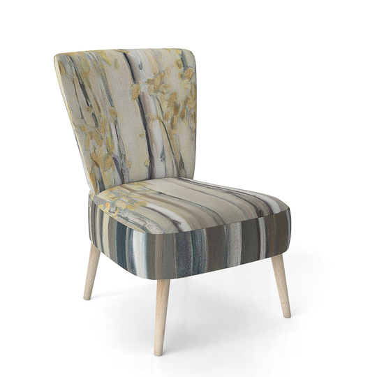 Designart 'Golden Birch Forest I' Upholstered Landscapes Accent Chair