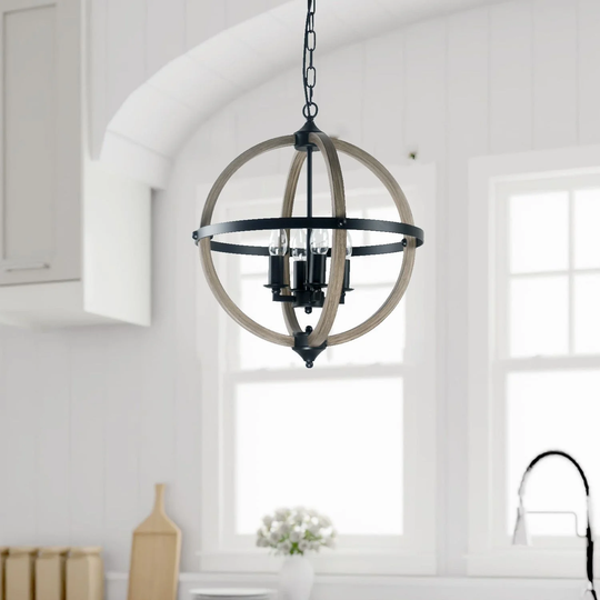 Vintage 17-inch Lantern Chandelier Pendant Light